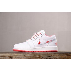 Cheap And Best  Air Jordan 1 low 554723-104 White Red Outlet